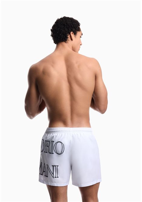 Costume da bagno con logo oversize e coulisse EMPORIO ARMANI | EM000583 AF20434U0002